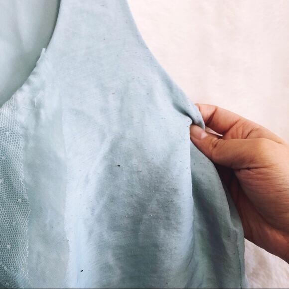 LOFT Teal Bow Tie Tank Top - Picture 6 of 8